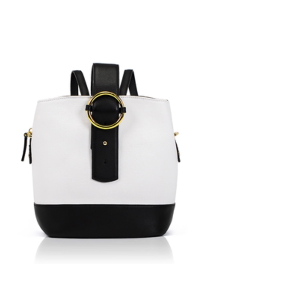 PARISA WANG  Addicted Backpack White Canvas/Black